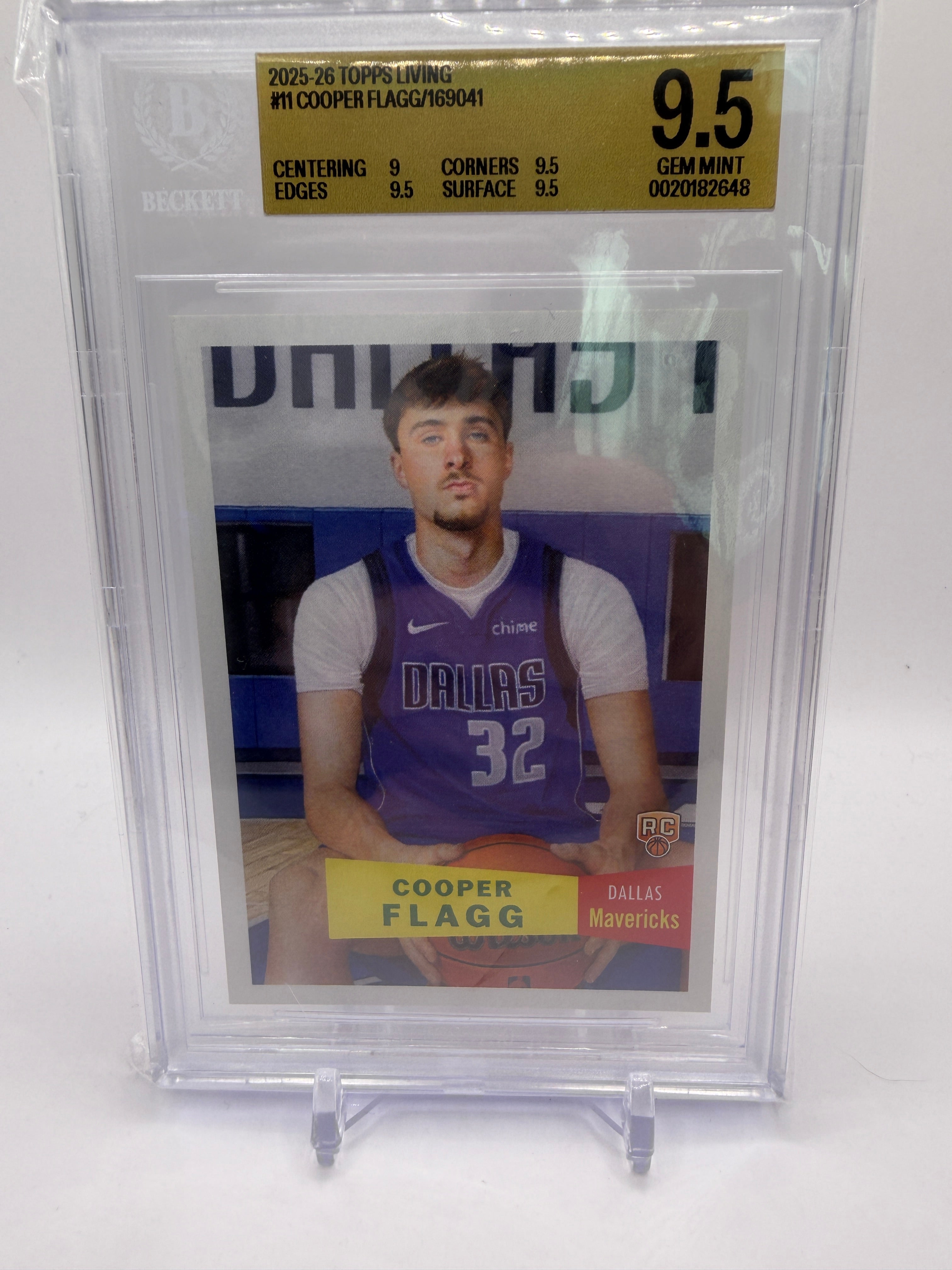 2025 Topps Living Cooper Flagg. Rookie BGS 9.5 grade